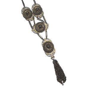 Vintage Hobe Gold Chain Tassel necklace